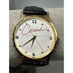 Cema Distribution Watch New Battery 32MM 7.75" Leather Band N79